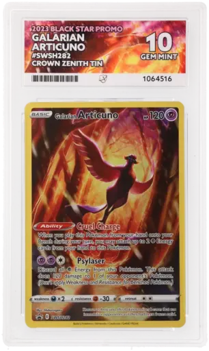 ACE 10 Gem Mint - 2023 Pokemon Black Star Promo Galarian Articuno #SWSH282