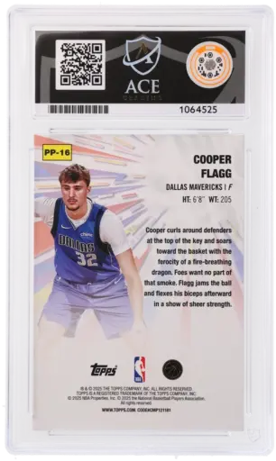 Alternative view of ACE 9 Mint - 2025-26 Topps Basketball Cooper Flagg Foil #PP-16