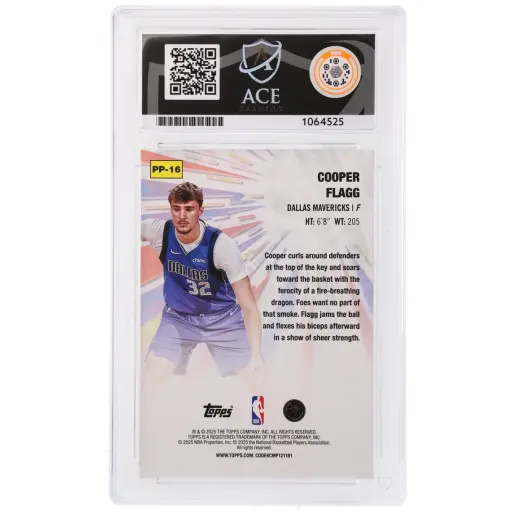Alternative view of ACE 9 Mint - 2025-26 Topps Basketball Cooper Flagg Foil #PP-16