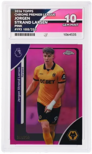 ACE 10 Gem Mint - 2026 Pokemon 2026 Topps Chrome Premier League Jorgen Strand Larsen #193