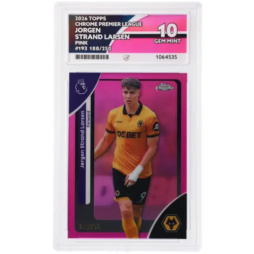 ACE 10 Gem Mint - 2026 Pokemon 2026 Topps Chrome Premier League Jorgen Strand Larsen #193