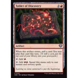 Secrets of Strixhaven - 132 - Tablet of Discovery - Uncommon - R - Non-foil (Front)