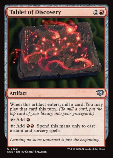 Secrets of Strixhaven - 132 - Tablet of Discovery - Uncommon - R - Non-foil (Front)