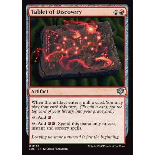 Secrets of Strixhaven - 132 - Tablet of Discovery - Uncommon - R - Non-foil (Front)