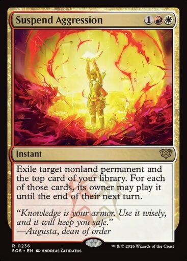 Secrets of Strixhaven - 236 - Suspend Aggression - Rare - WR - Non-foil (Front)