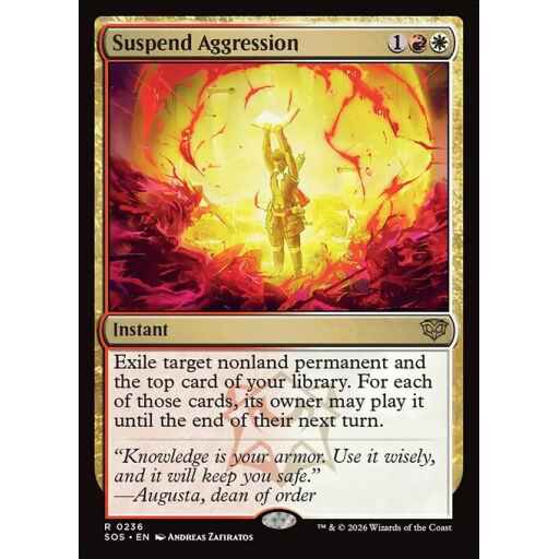 Secrets of Strixhaven - 236 - Suspend Aggression - Rare - WR - Non-foil (Front)