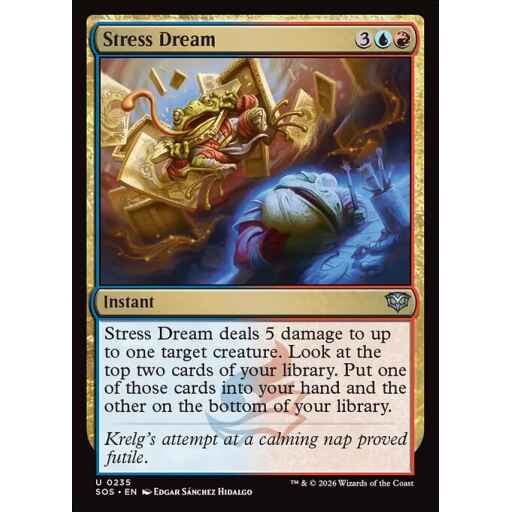 Secrets of Strixhaven - 235 - Stress Dream - Uncommon - UR - Non-foil (Front)