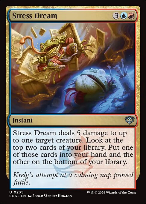 Secrets of Strixhaven - 235 - Stress Dream - Uncommon - UR - Non-foil (Front)