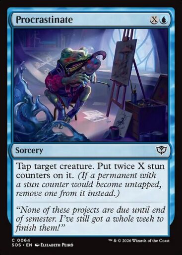 Secrets of Strixhaven - 64 - Procrastinate - Common - U - Foil (Front)