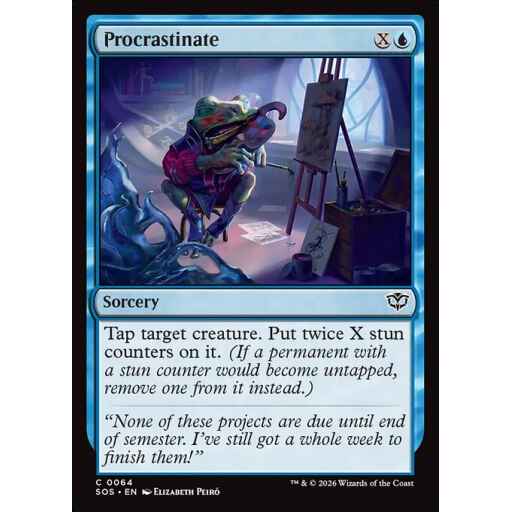 Secrets of Strixhaven - 64 - Procrastinate - Common - U - Non-foil (Front)