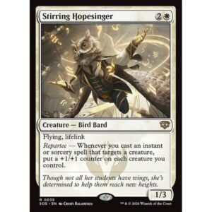 Secrets of Strixhaven - 35 - Stirring Hopesinger - Rare - W - Non-foil (Front)