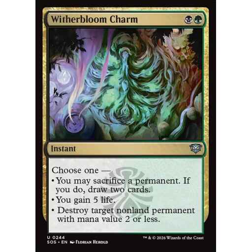 Secrets of Strixhaven - 244 - Witherbloom Charm - Uncommon - BG - Non-foil (Front)