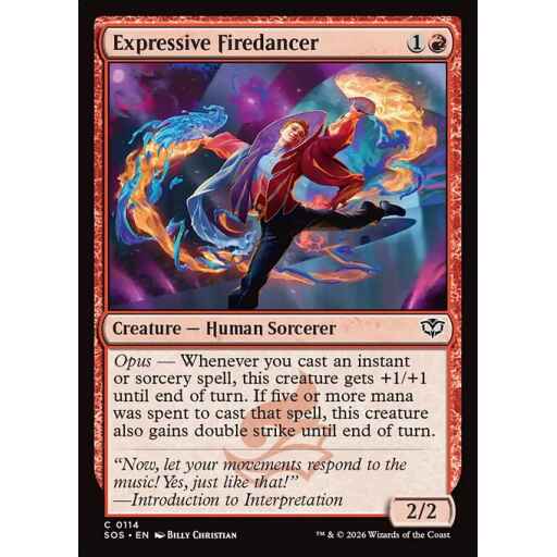 Secrets of Strixhaven - 114 - Expressive Firedancer - Common - R - Non-foil (Front)
