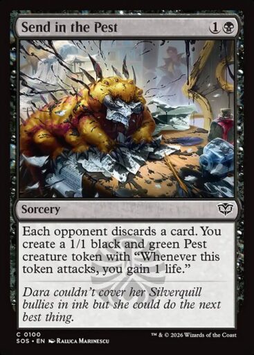 Secrets of Strixhaven - 100 - Send in the Pest - Common - B - Non-foil (Front)