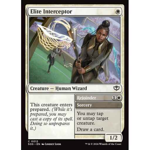 Secrets of Strixhaven - 12 - Elite Interceptor // Rejoinder - Common - W - Non-foil (Front)