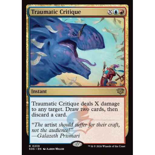 Secrets of Strixhaven - 239 - Traumatic Critique - Rare - UR - Non-foil (Front)