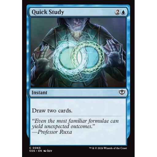 Secrets of Strixhaven - 65 - Quick Study - Common - U - Non-foil (Front)