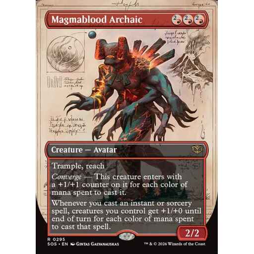 Secrets of Strixhaven - 295 - Magmablood Archaic - Rare - R - Foil (Front)