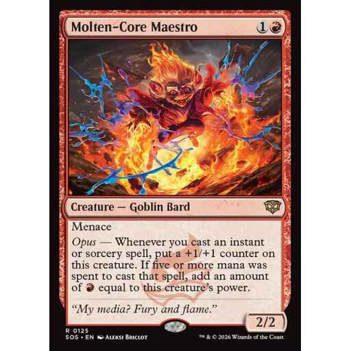 Secrets of Strixhaven - 125 - Molten-Core Maestro - Rare - R - Non-foil (Front)