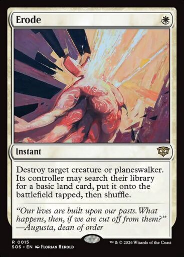 Secrets of Strixhaven - 15 - Erode - Rare - W - Non-foil (Front)