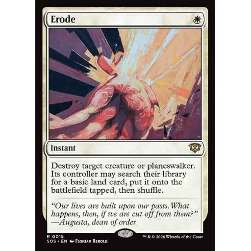 Secrets of Strixhaven - 15 - Erode - Rare - W - Non-foil (Front)