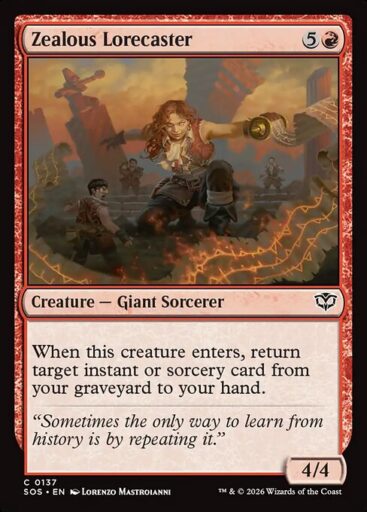 Secrets of Strixhaven - 137 - Zealous Lorecaster - Common - R - Non-foil (Front)