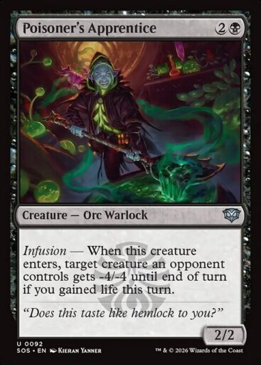 Secrets of Strixhaven - 92 - Poisoner's Apprentice - Uncommon - B - Non-foil (Front)