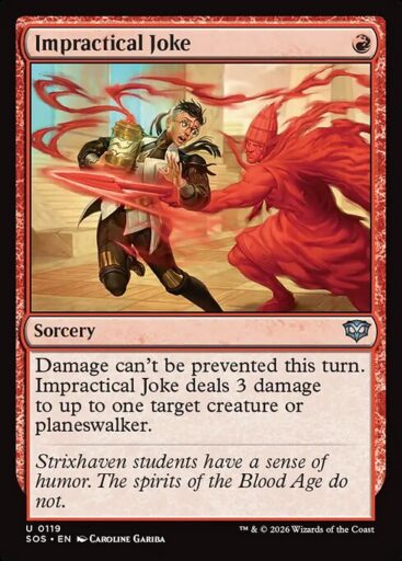 Secrets of Strixhaven - 119 - Impractical Joke - Uncommon - R - Foil (Front)