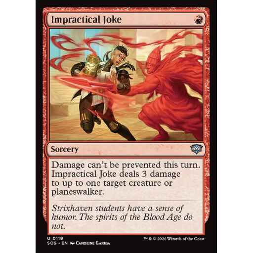Secrets of Strixhaven - 119 - Impractical Joke - Uncommon - R - Foil (Front)