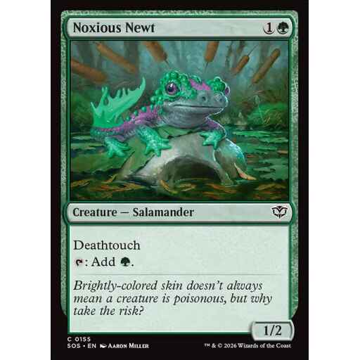Secrets of Strixhaven - 155 - Noxious Newt - Common - G - Non-foil (Front)