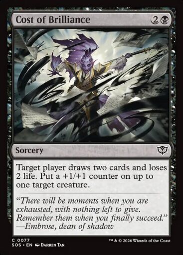 Secrets of Strixhaven - 77 - Cost of Brilliance - Common - B - Non-foil (Front)