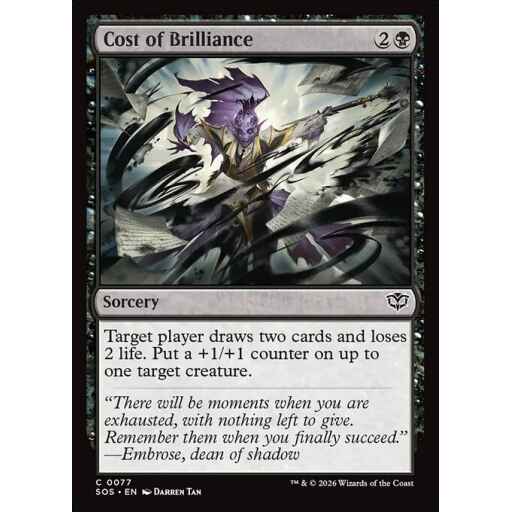 Secrets of Strixhaven - 77 - Cost of Brilliance - Common - B - Non-foil (Front)