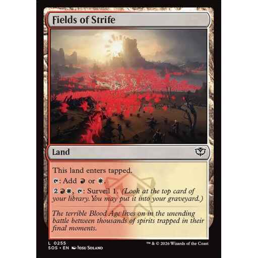 Secrets of Strixhaven - 255 - Fields of Strife - Common - C - Foil (Front)