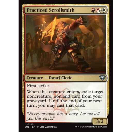 Secrets of Strixhaven - 210 - Practiced Scrollsmith - Uncommon - WR - Non-foil (Front)