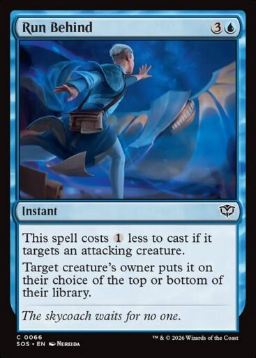 Secrets of Strixhaven - 66 - Run Behind - Common - U - Foil (Front)