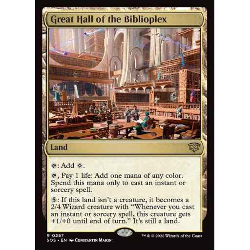 Secrets of Strixhaven - 257 - Great Hall of the Biblioplex - Rare - C - Non-foil (Front)