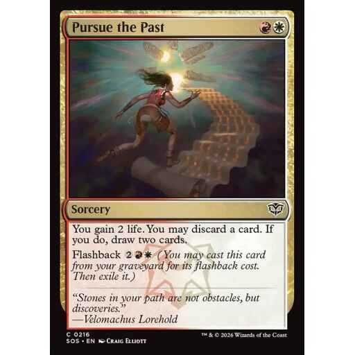 Secrets of Strixhaven - 216 - Pursue the Past - Common - WR - Non-foil (Front)