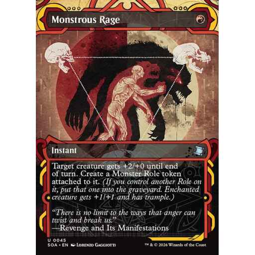 Secrets of Strixhaven Mystical Archive - 45 - Monstrous Rage - Uncommon - R - Non-foil (Front)