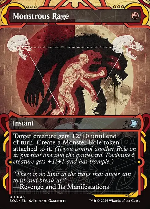 Secrets of Strixhaven Mystical Archive - 45 - Monstrous Rage - Uncommon - R - Non-foil (Front)