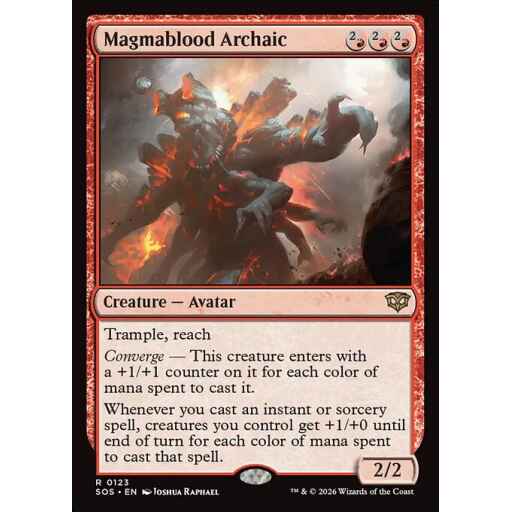 Secrets of Strixhaven - 123 - Magmablood Archaic - Rare - R - Non-foil (Front)