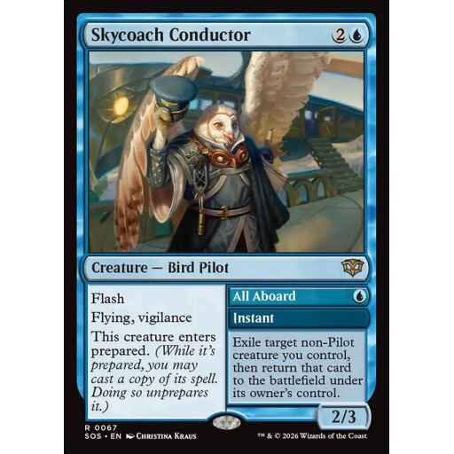 Secrets of Strixhaven - 67 - Skycoach Conductor // All Aboard - Rare - U - Non-foil (Front)