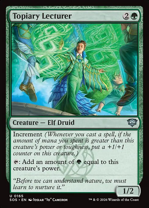 Secrets of Strixhaven - 165 - Topiary Lecturer - Uncommon - G - Non-foil (Front)