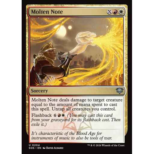 Secrets of Strixhaven - 204 - Molten Note - Uncommon - WR - Non-foil (Front)
