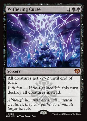 Secrets of Strixhaven - 105 - Withering Curse - Mythic - B - Non-foil (Front)