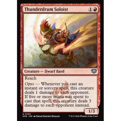 Secrets of Strixhaven - 134 - Thunderdrum Soloist - Uncommon - R - Non-foil (Front)