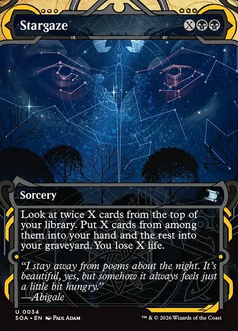 Secrets of Strixhaven Mystical Archive - 34 - Stargaze - Uncommon - B - Non-foil (Front)