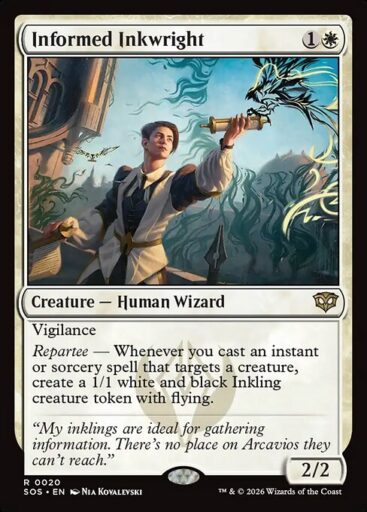 Secrets of Strixhaven - 20 - Informed Inkwright - Rare - W - Non-foil (Front)