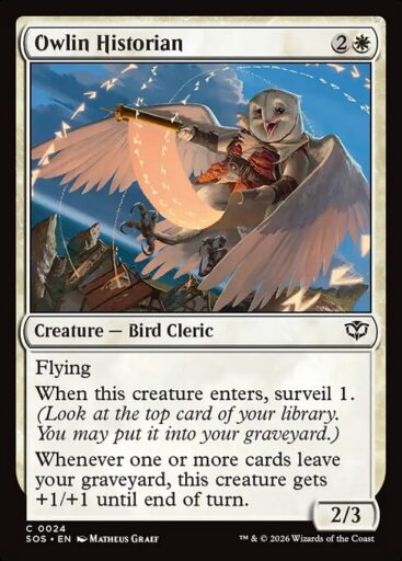 Secrets of Strixhaven - 24 - Owlin Historian - Common - W - Non-foil (Front)