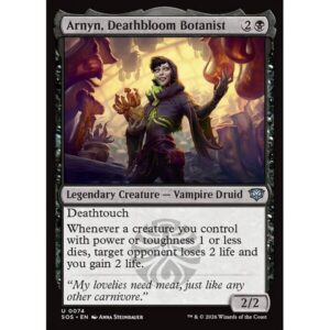 Secrets of Strixhaven - 74 - Arnyn, Deathbloom Botanist - Uncommon - B - Foil (Front)