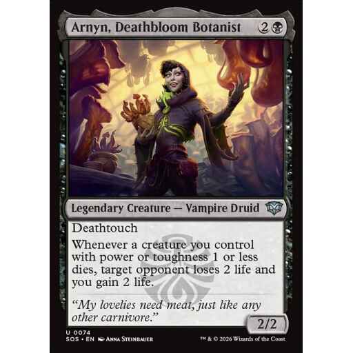Secrets of Strixhaven - 74 - Arnyn, Deathbloom Botanist - Uncommon - B - Non-foil (Front)